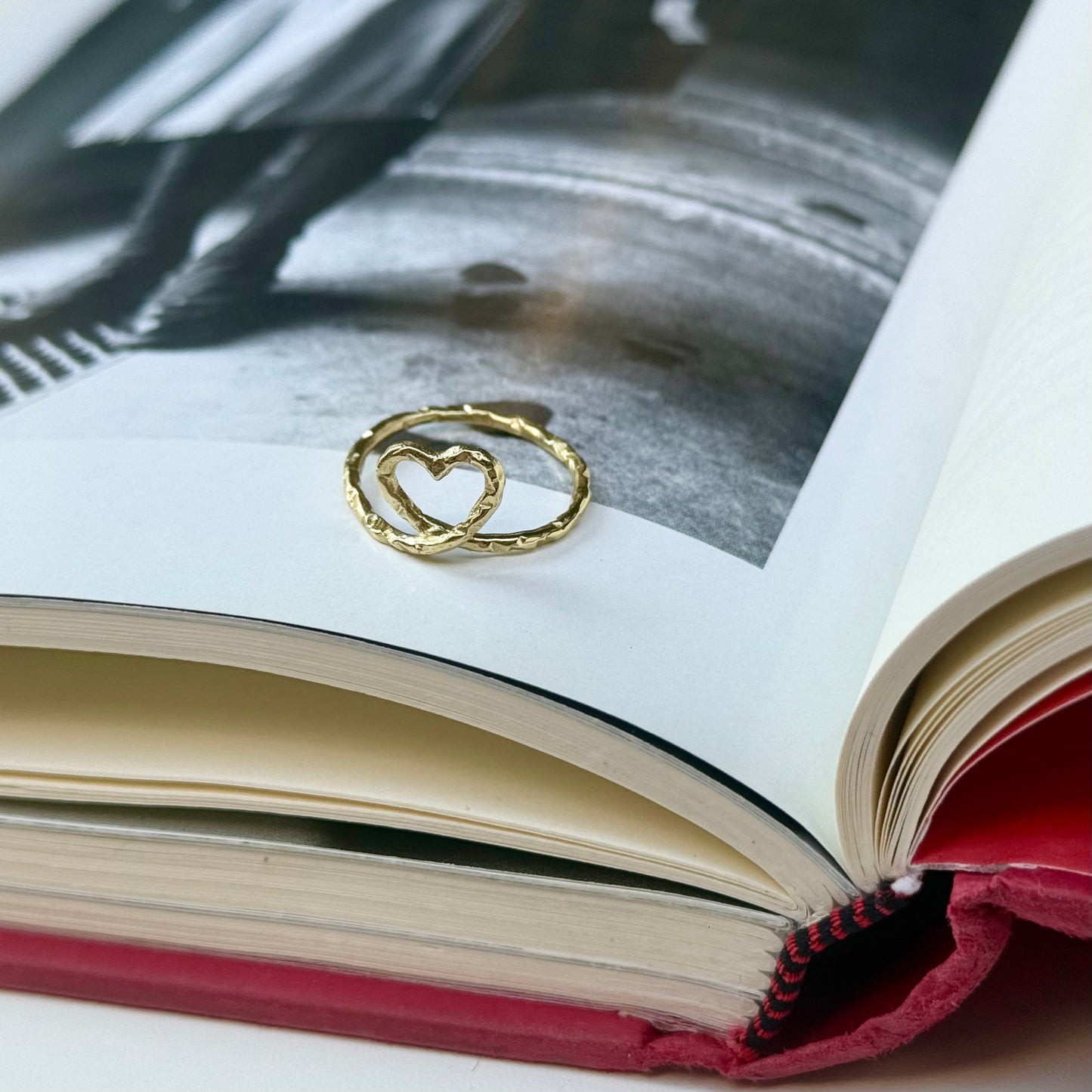 Brass Heart plain ring 11