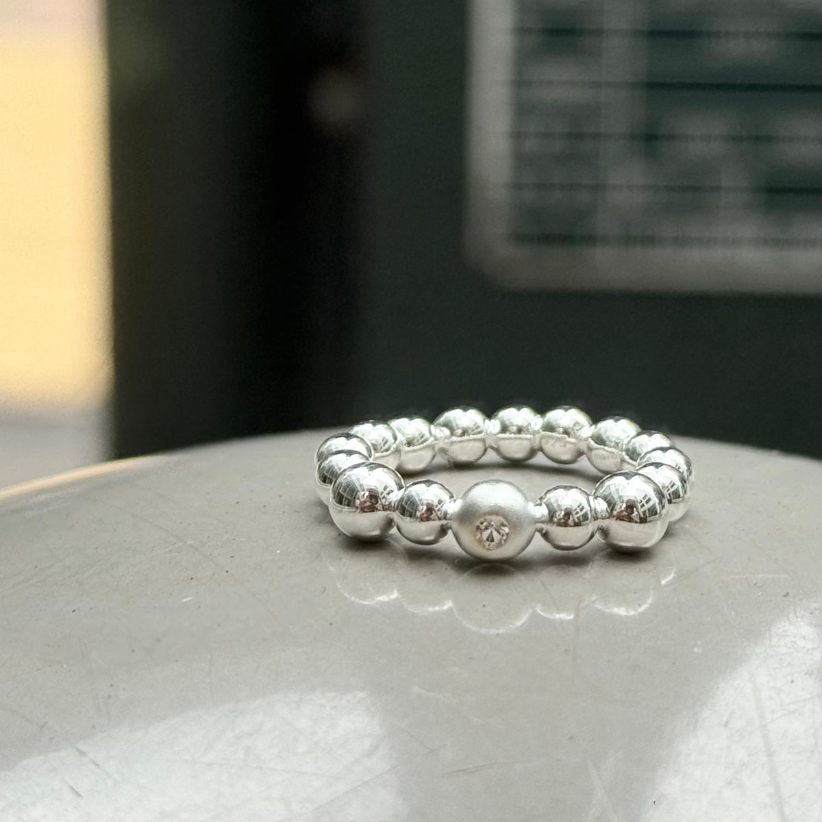 White topaz ring 16