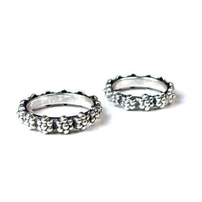 Flower plain ring 25
