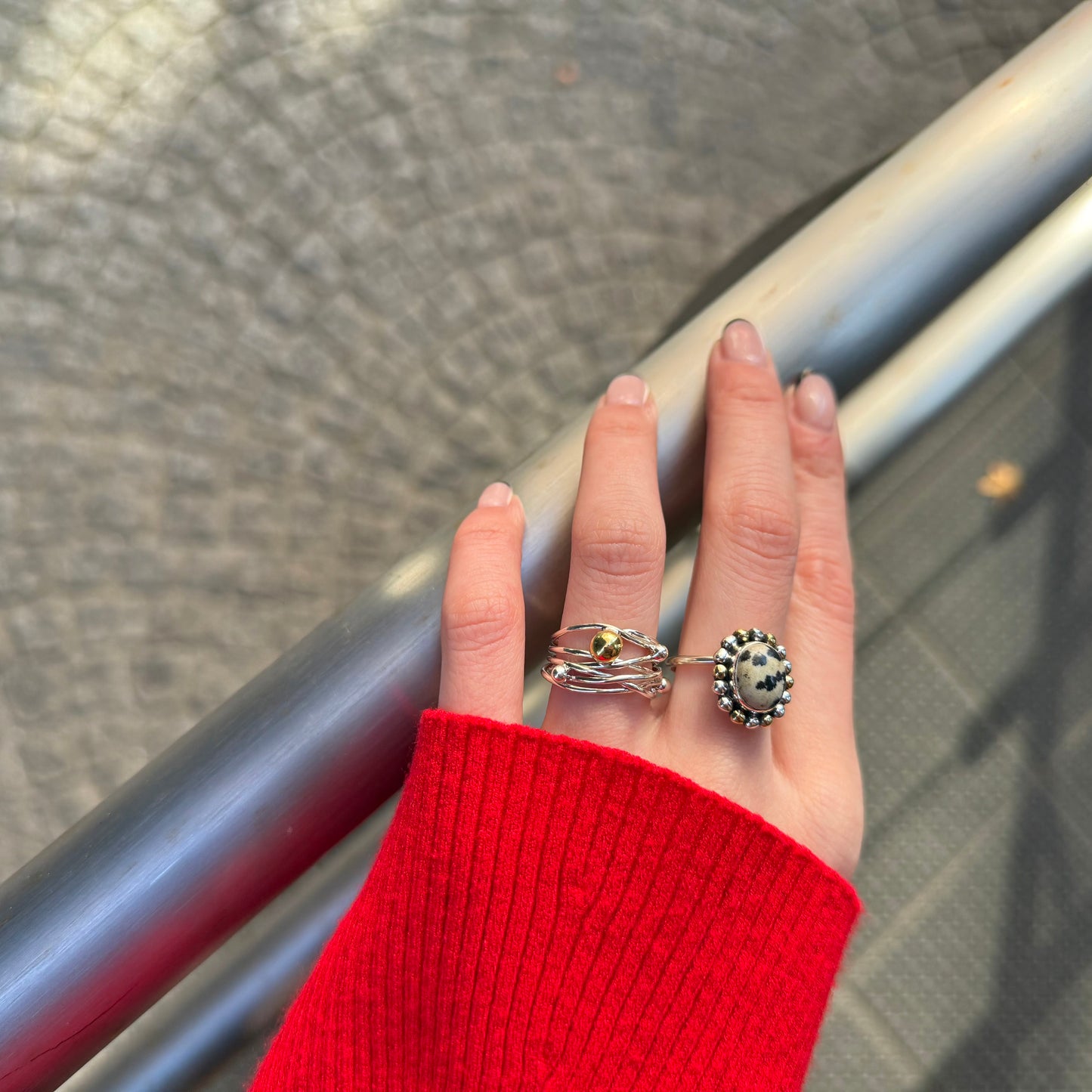 Silver925×Brass design ring 15