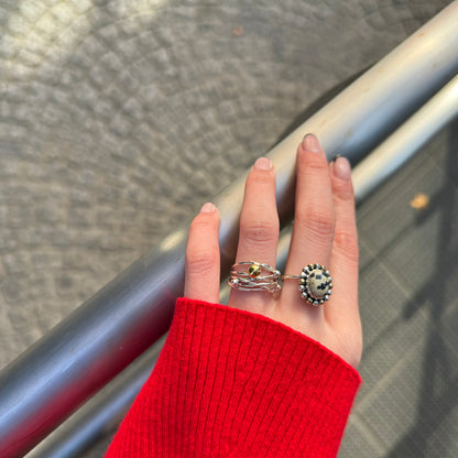 Silver925×Brass design ring 15