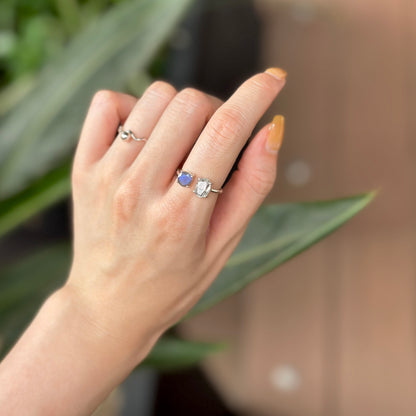 Silver925 2stone ring 16
