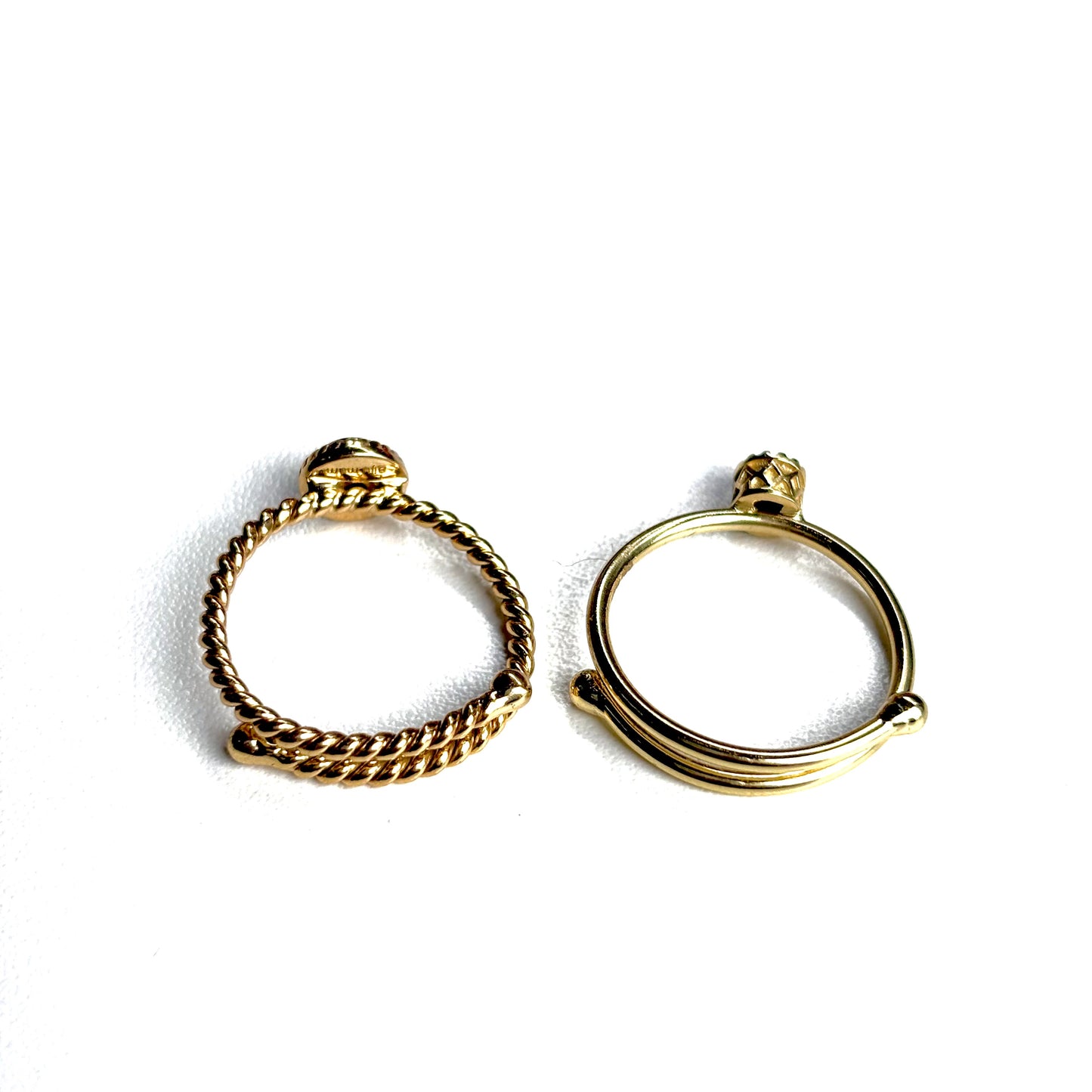 Brass petit ring〈Lapis lazuli〉