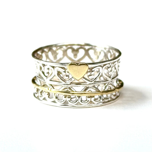 Heart rolling ring 3
