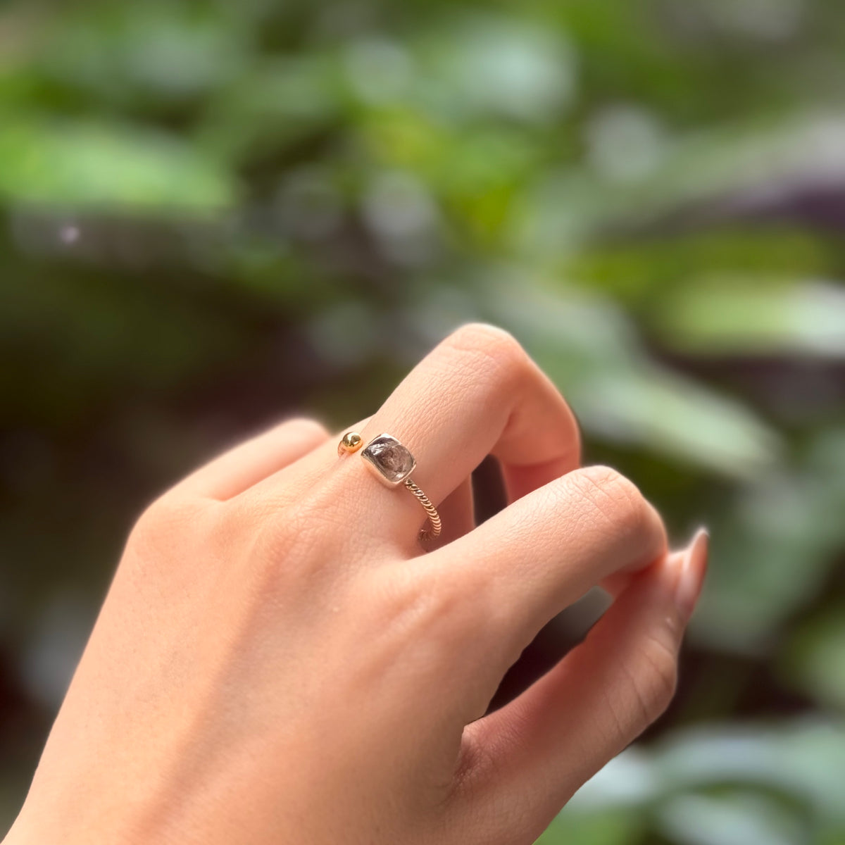 Herkimer diamond ring 12