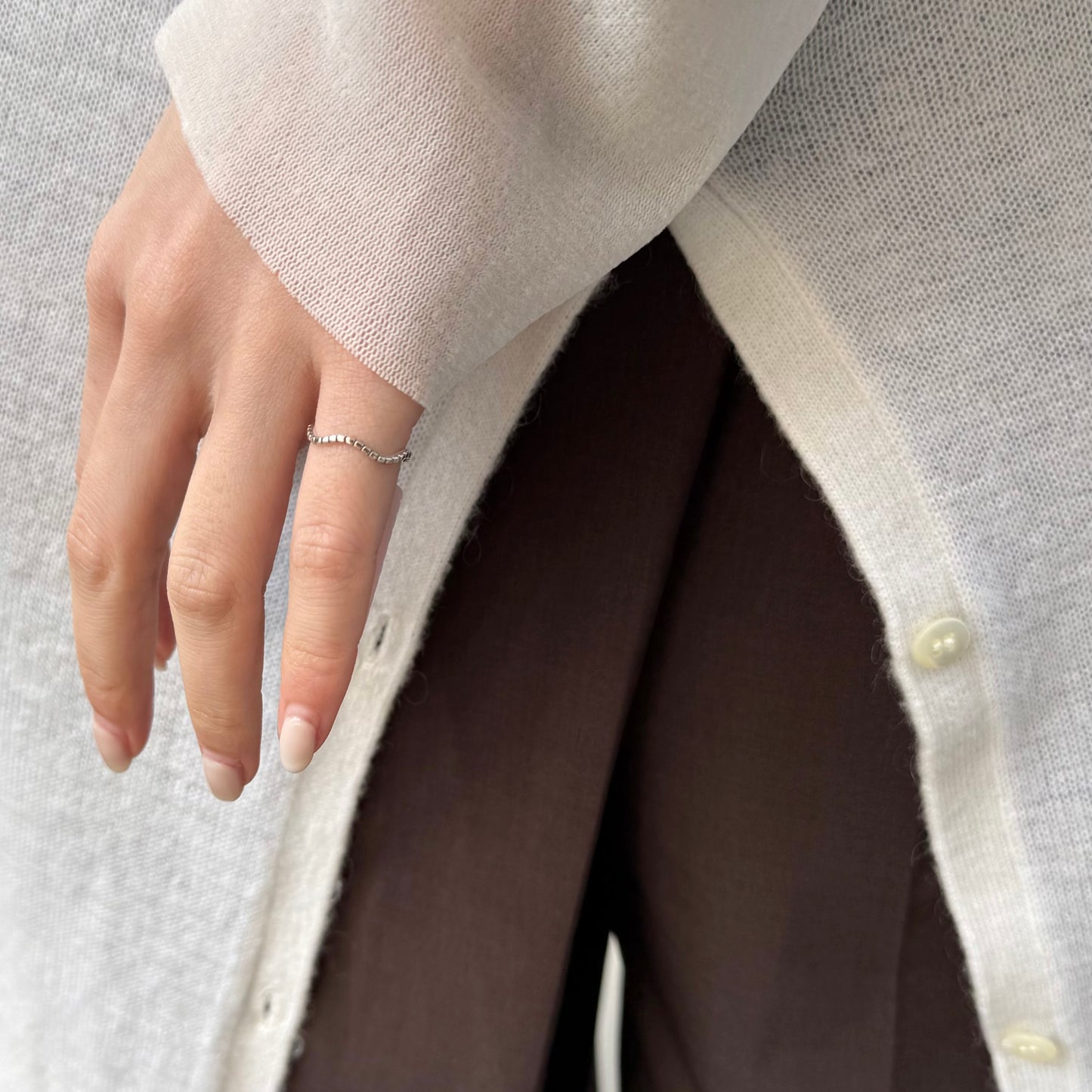 【Bijumam poco】Silver925 plain  ring 1
