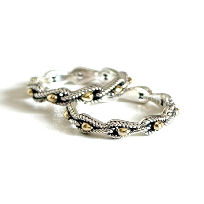 【Bijumam poco】Silver925×18K plain  ring 2