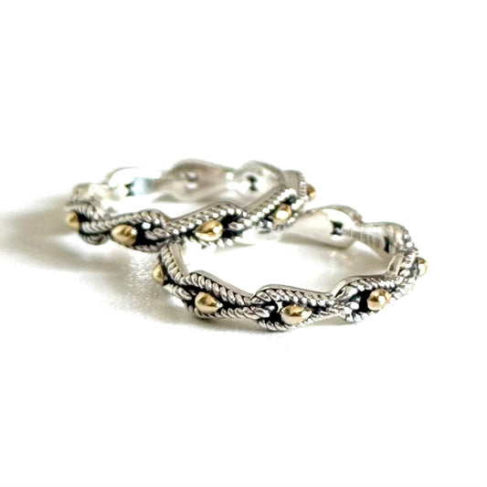 【Bijumam poco】Silver925×18K plain  ring 2