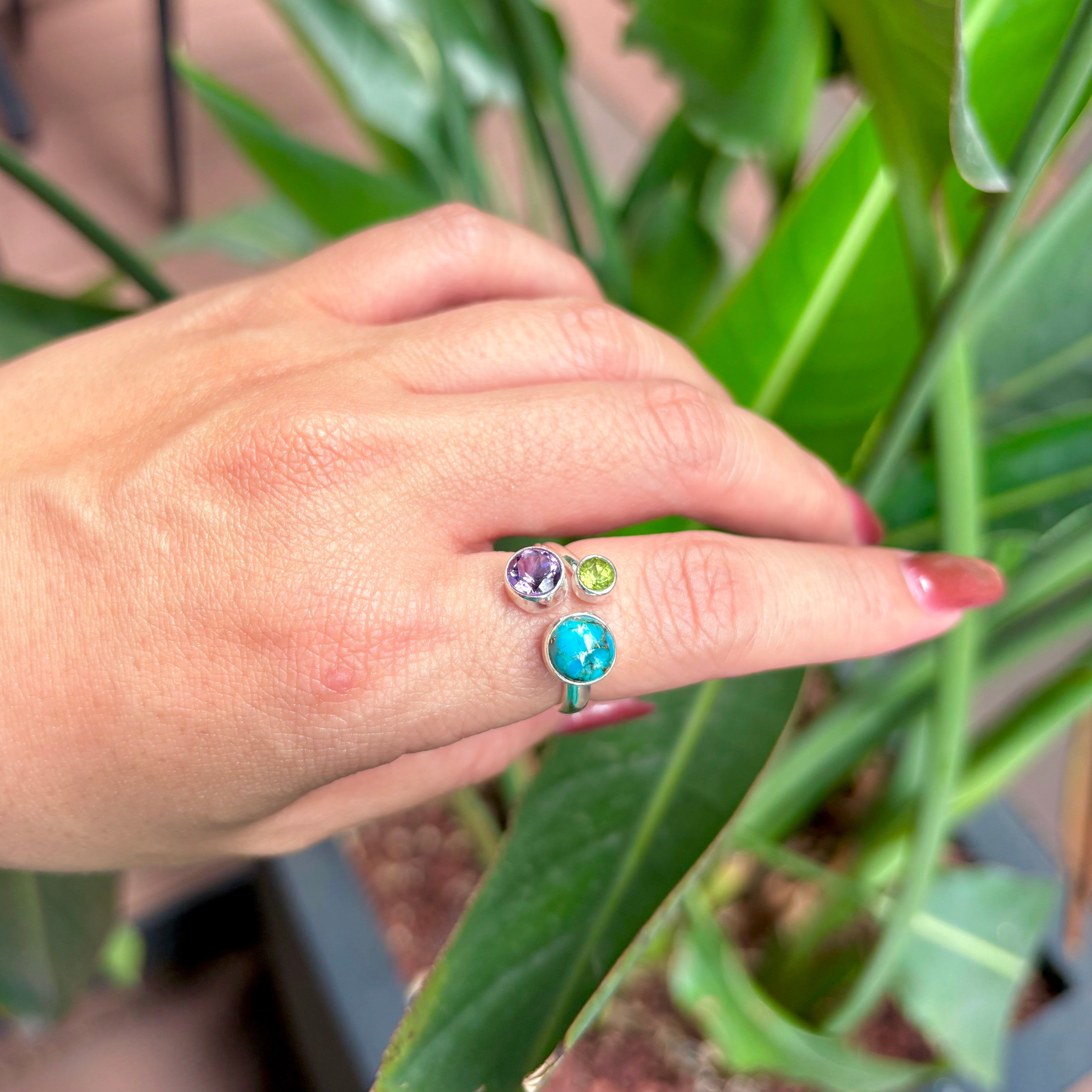 テトリスカラー銀貨 カラー TEP Silver925 3stone ring 1 – Biju mam