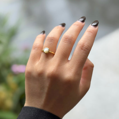 Brass 1stone ring
