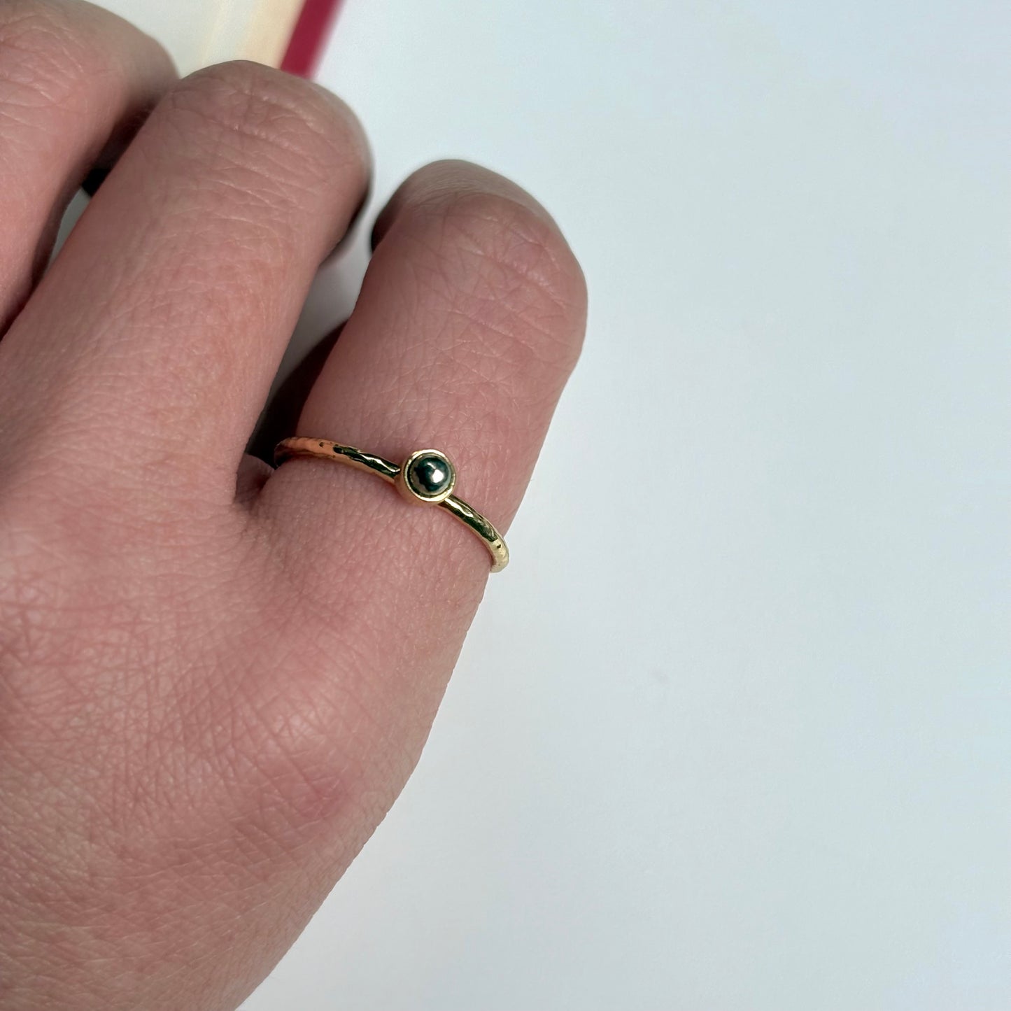 Brass petit ring〈Pyrite〉