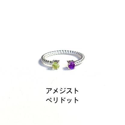 Silver925 2stone ring 18