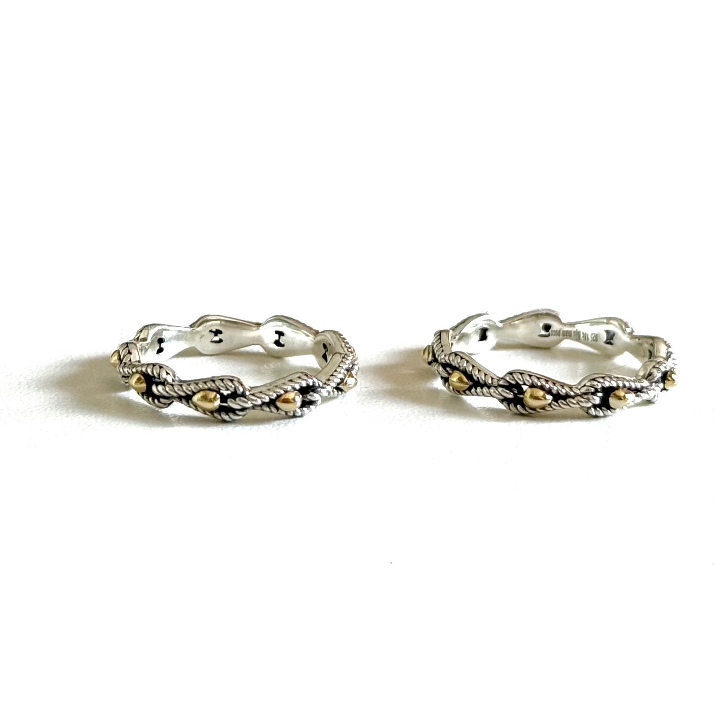 【Bijumam poco】Silver925×18K plain  ring 2