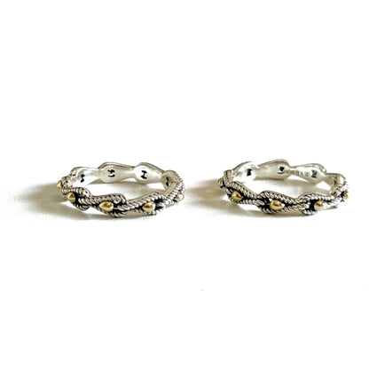 【Bijumam poco】Silver925×18K plain  ring 2