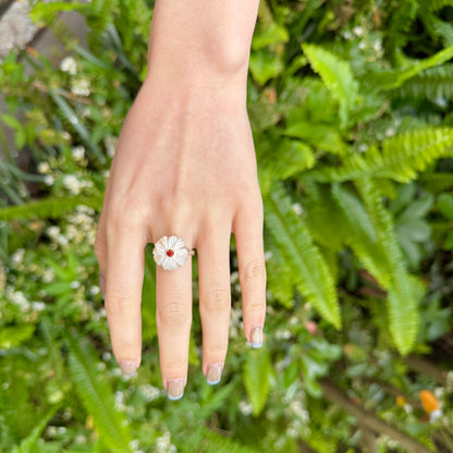 Flower carving ring