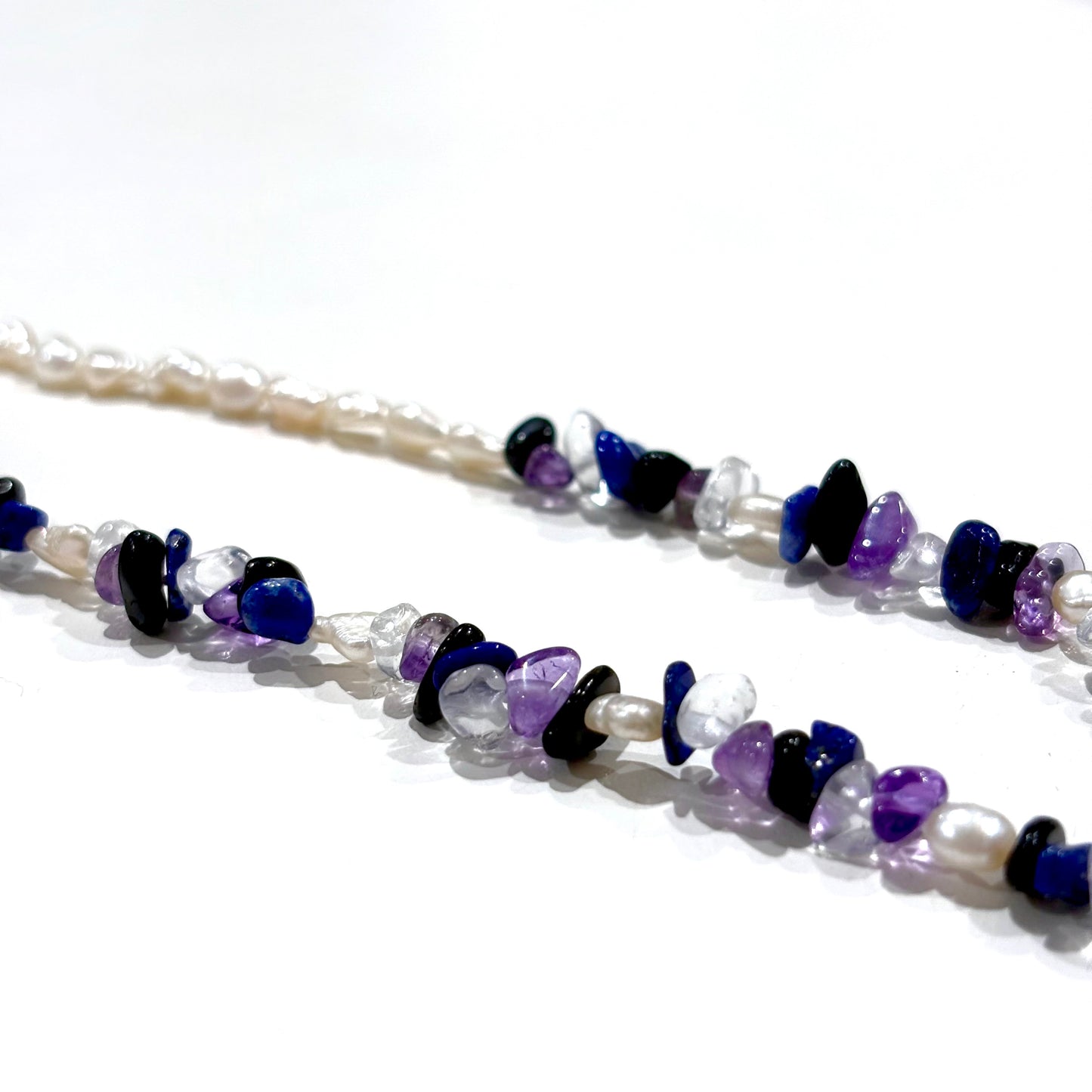 Pearl × Stone necklace 1