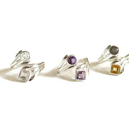 Silver925 2stone ring 14