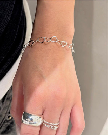 Silver925 chain bracelet《Heart》