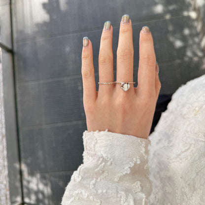 Heart ring & ear cuff