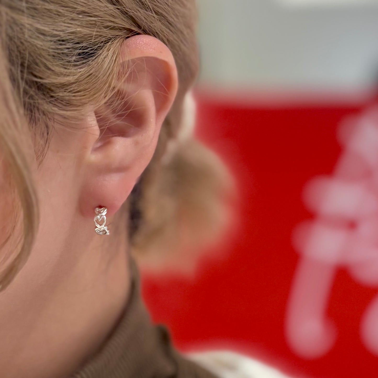 Silver925 plain pierce〈Heart〉1