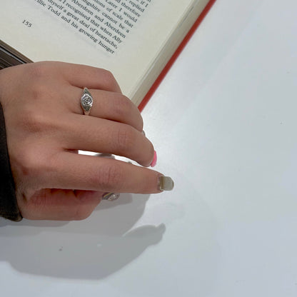 Moon & Star plain ring