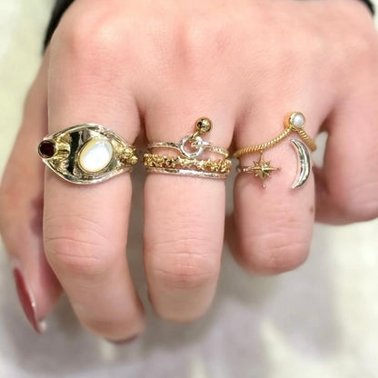 Silver925×Brass plain ring 〈Ball〉20