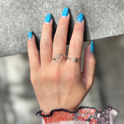 Star&Moon plain ring