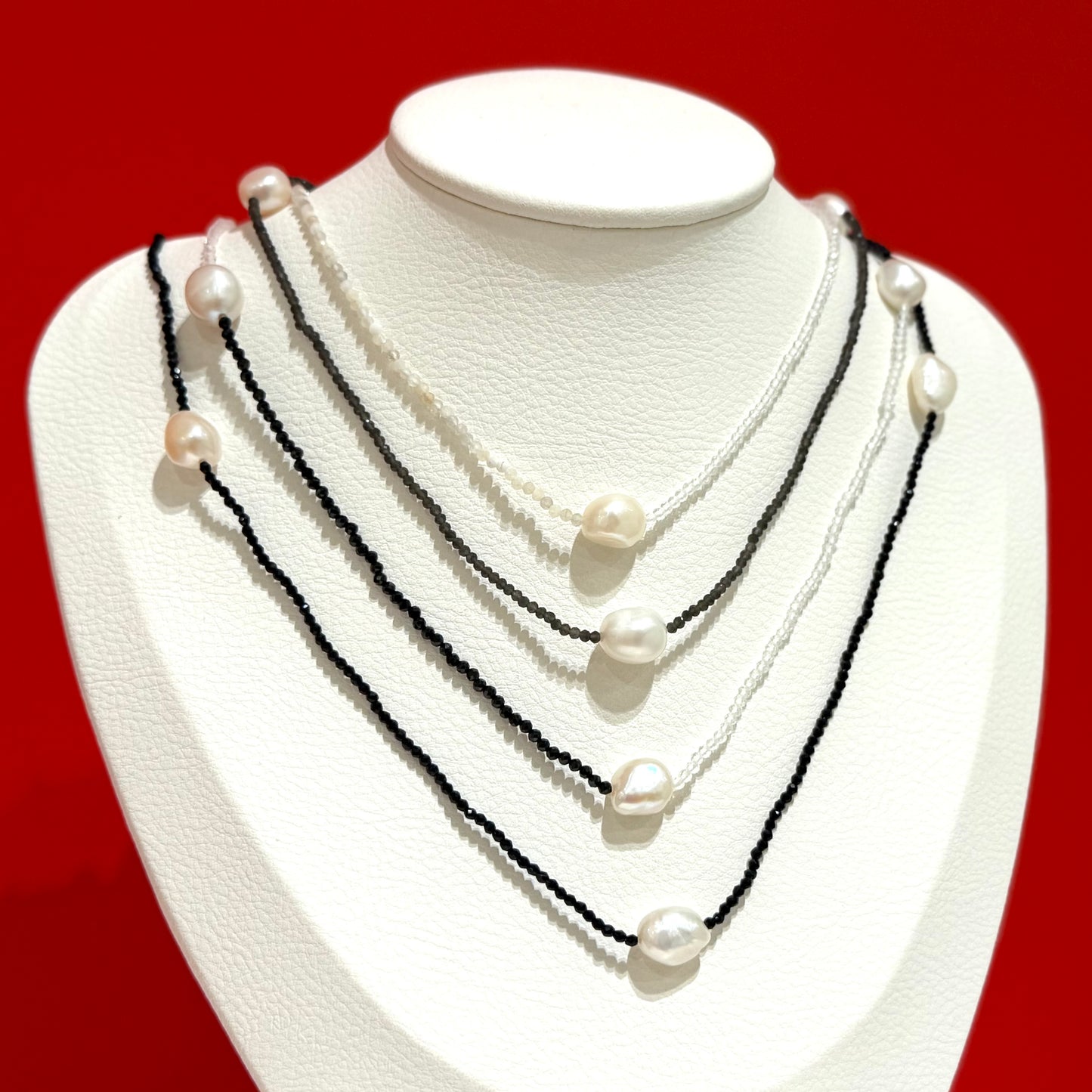 Pearl×Stone necklace 4