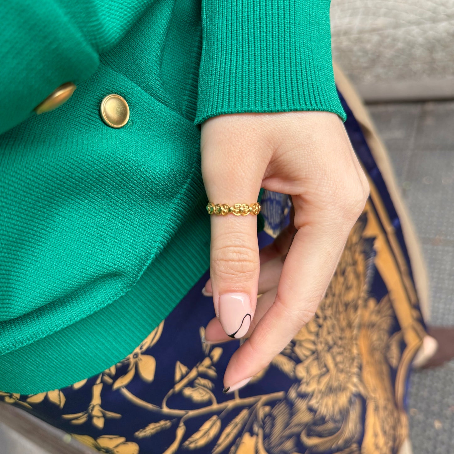 Brass plain ring 62