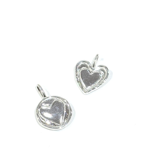 Silver925 plain charm 〈Heart〉
