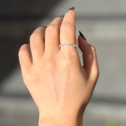 White topaz ring 13