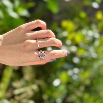 Silver925×Brass plain ring 〈Ball〉6