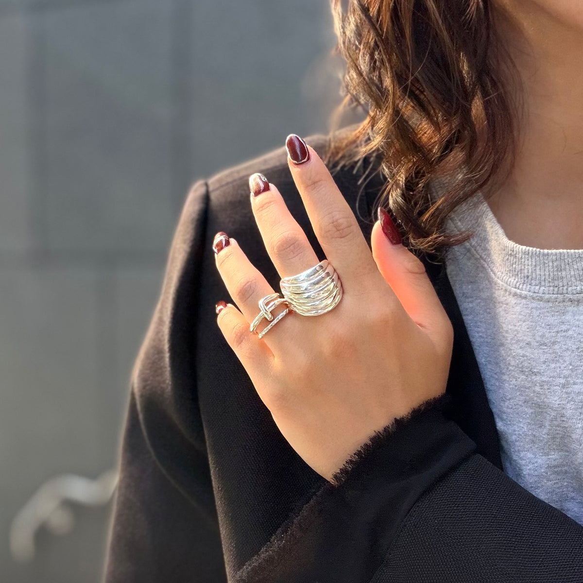 Silver925 plain ring 67