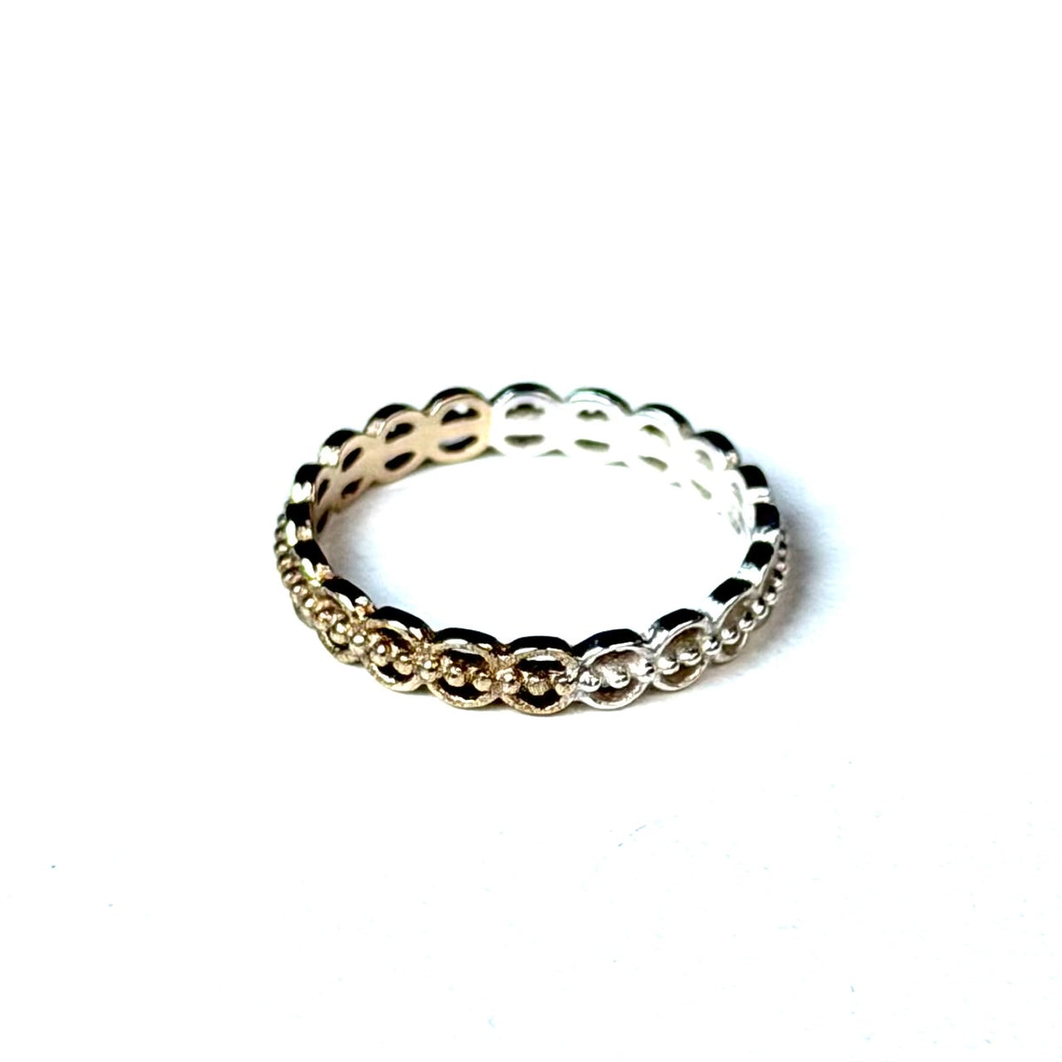 Silver925×brass plain ring 15