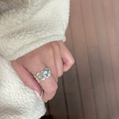 Botanical design ring