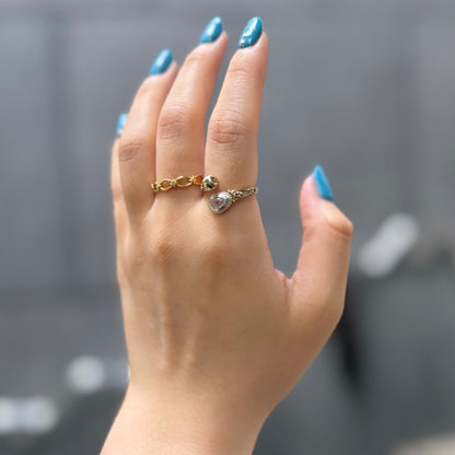 Brass design ring 14