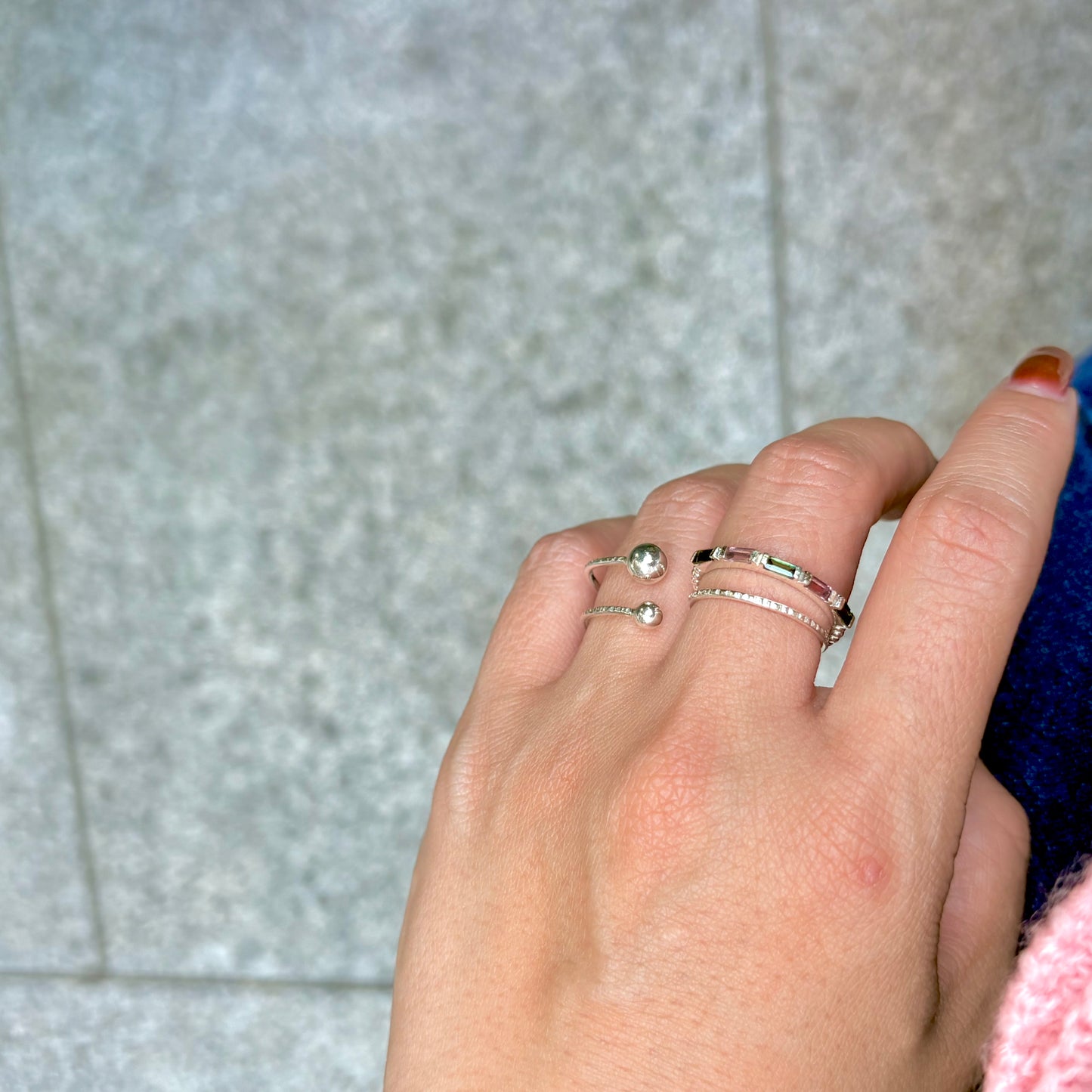 Silver925 2finger ring