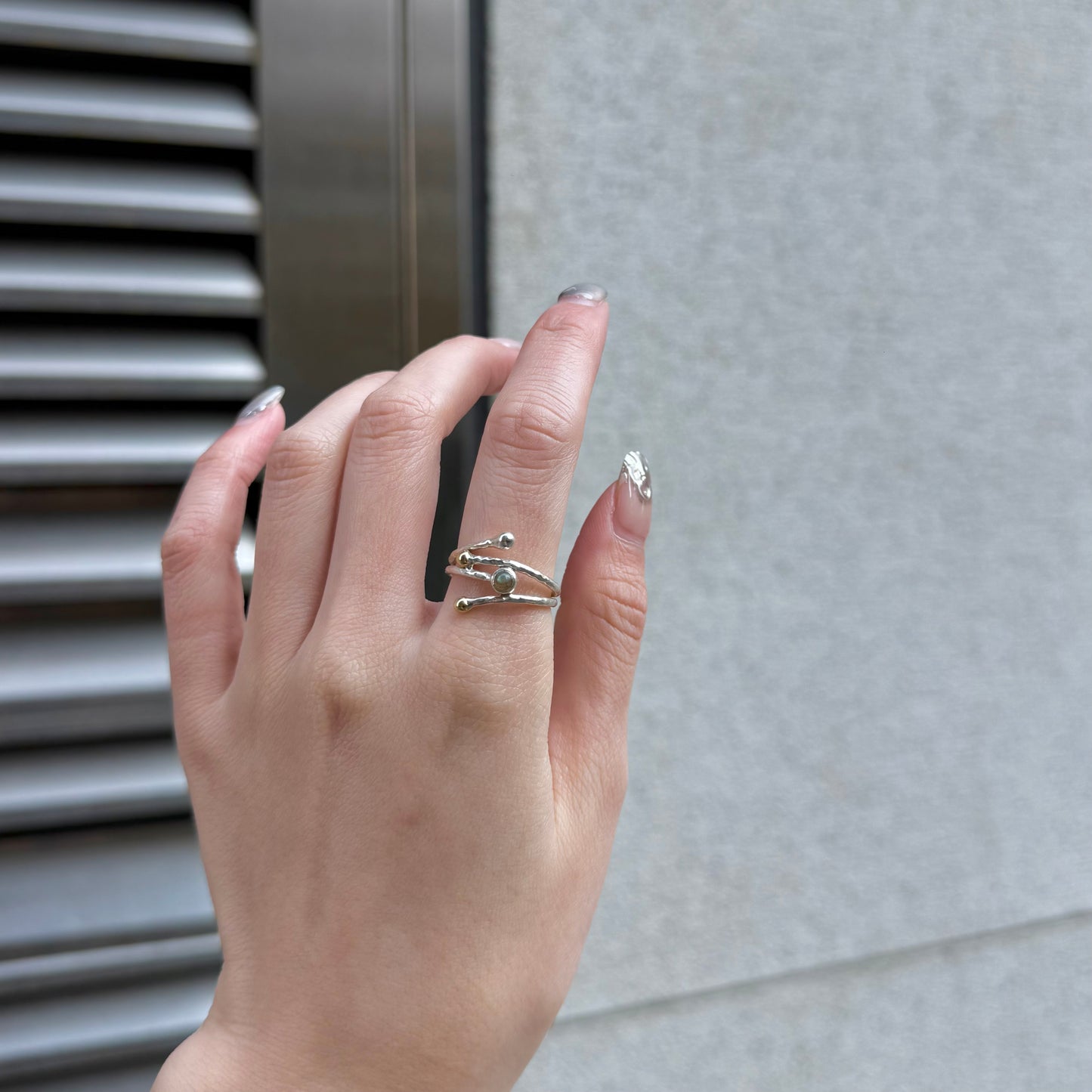 Silver925×Brass design ring 13