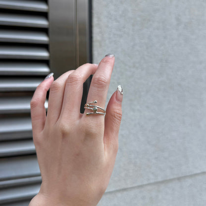 Silver925×Brass design ring 13