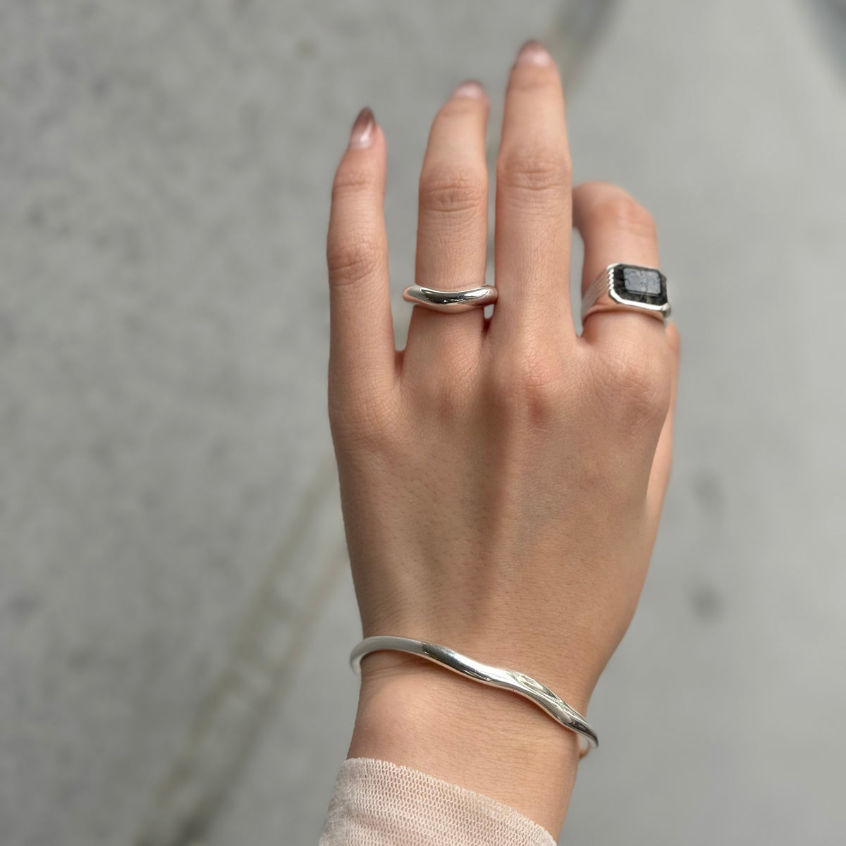 Silver925 plain ring 56