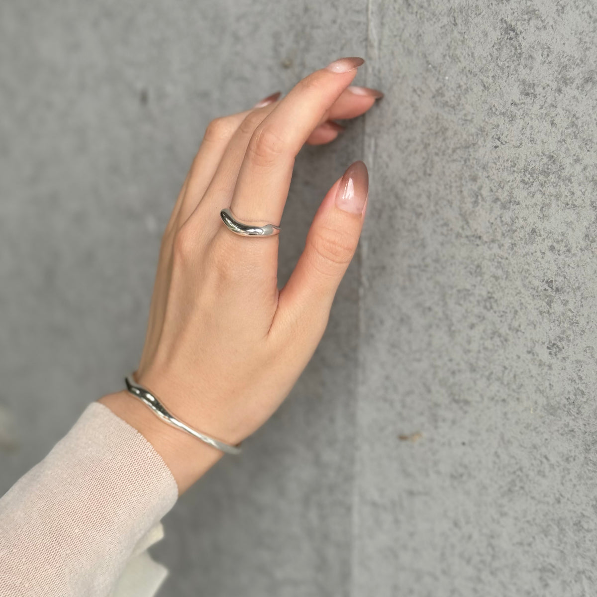 Silver925 plain ring 56