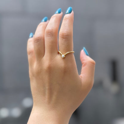 Brass design ring 12