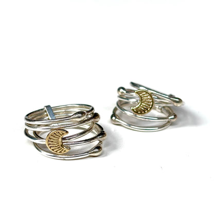 Stacking plain ring 〈Moon〉