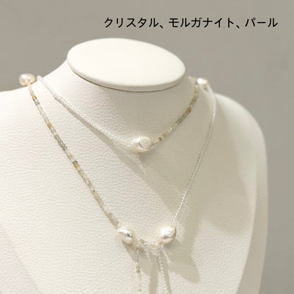 Pearl×Stone necklace 4