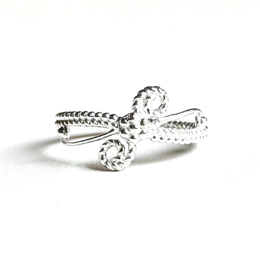 Flower plain ring 15