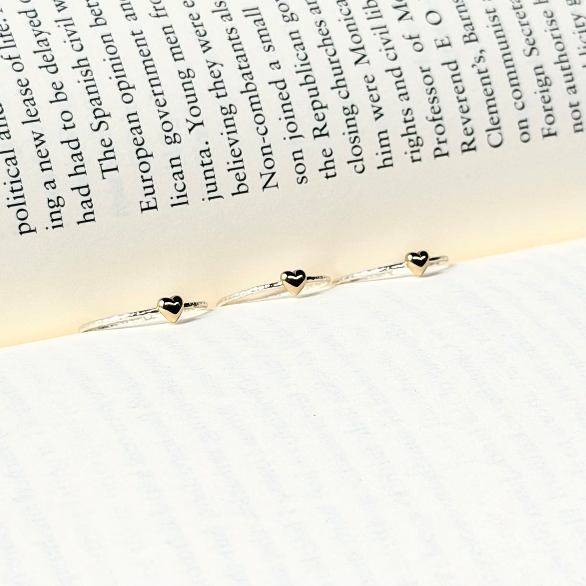 Silver925×brass Heart plain ring