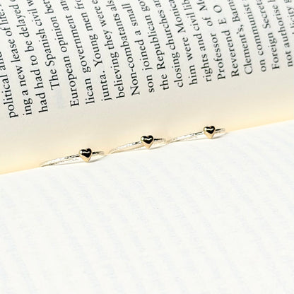 Silver925×brass Heart plain ring