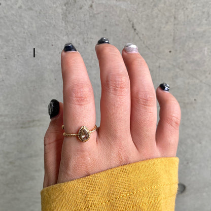 Brass petit  ring〈brown〉