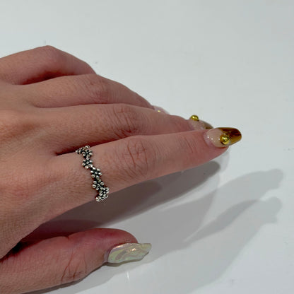 Flower plain ring 3