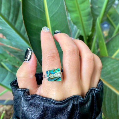 Abalone shell ring 4
